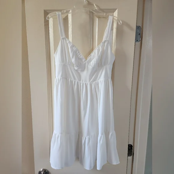 Princess Polly Arialena Mini Dress, White Size 4 - Picture 3 of 10